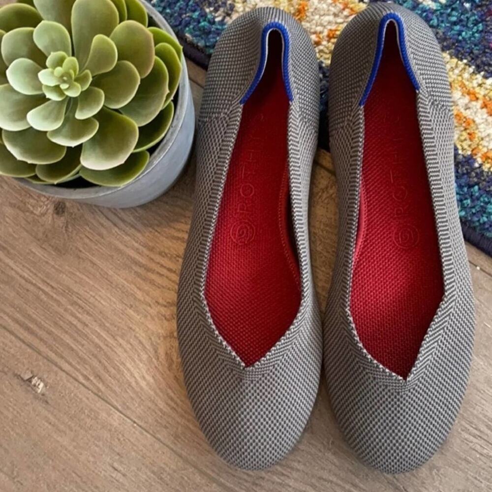 Rothys charcoal gray round toe size 9 flat woman’s shoes